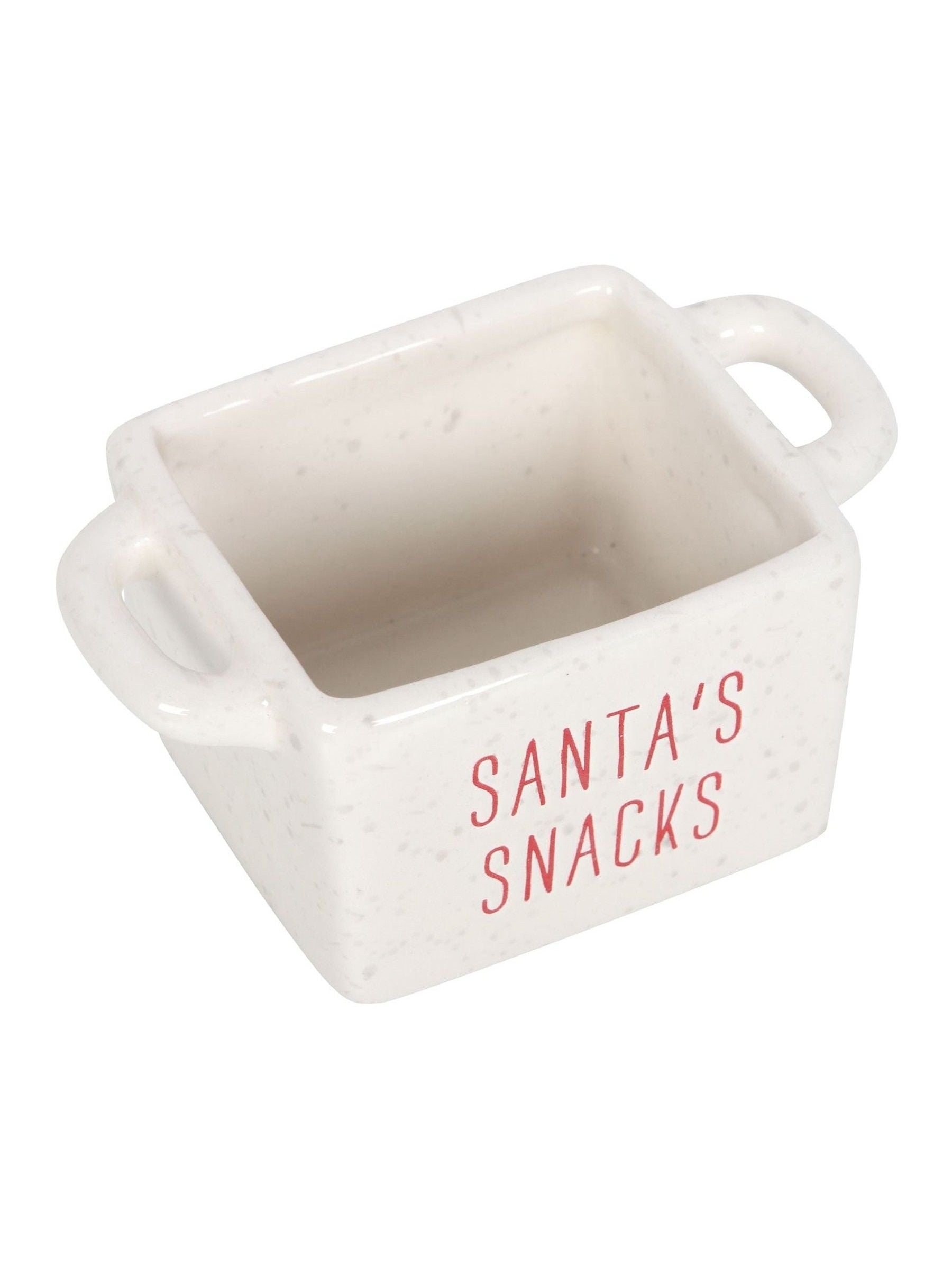 Something Different White Set of 3 Ceramic Christmas Snack Bowls