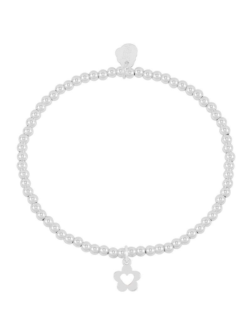 Estella Bartlett silver tone flower and heart sienna bracelet 16.5cm - British product