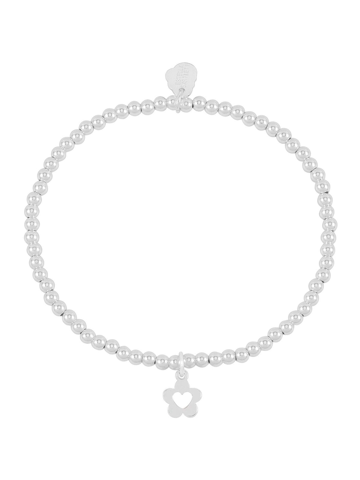 Estella Bartlett silver tone flower and heart sienna bracelet 16.5cm - British product