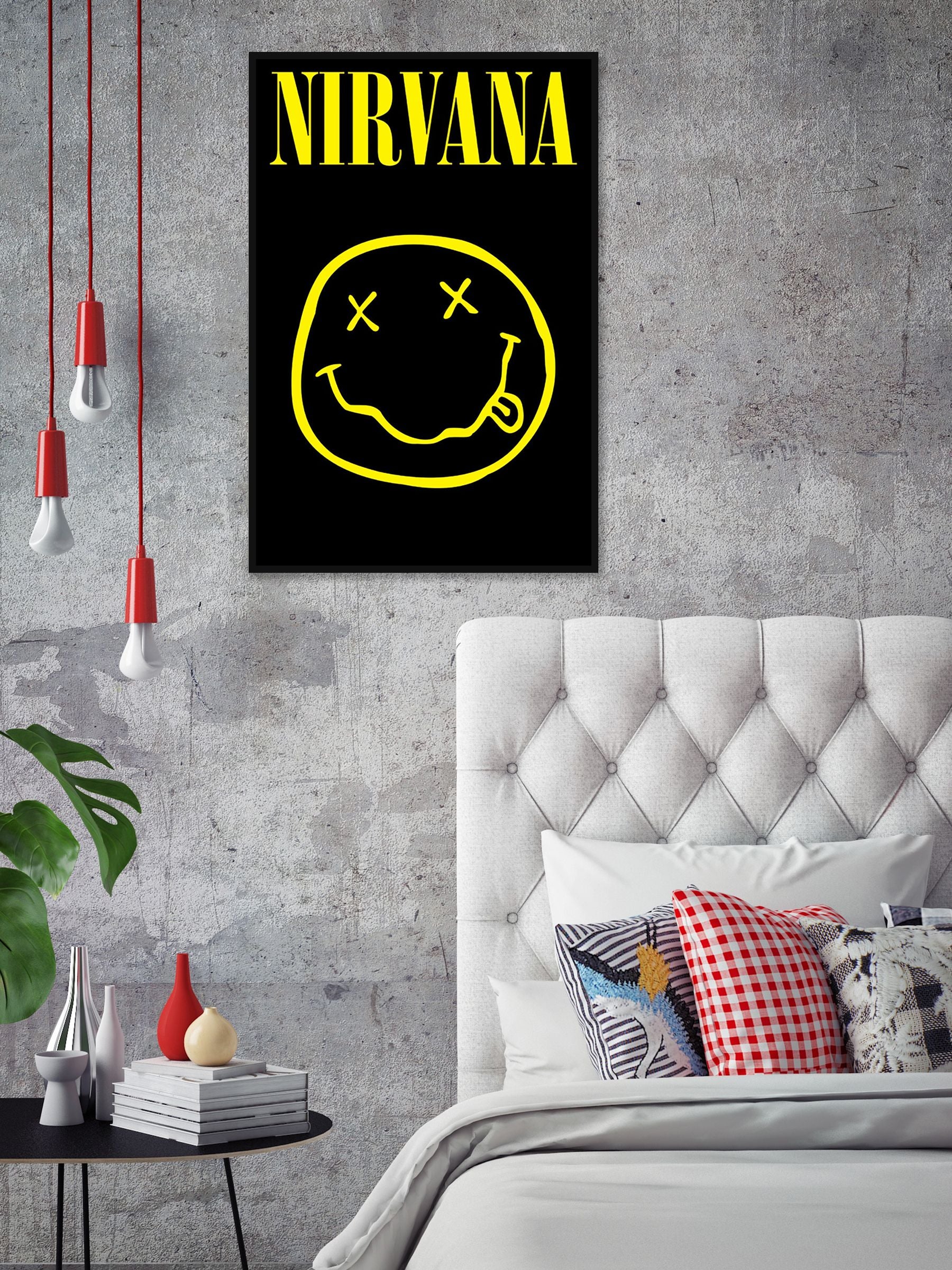 Pyramid International Nirvana Smiley Framed Maxi Poster