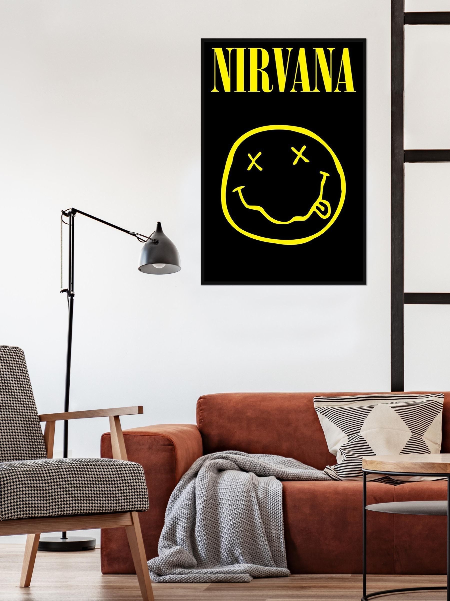 Pyramid International Nirvana Smiley Framed Maxi Poster