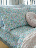 Laura Ashley Blue Powder 100% Cotton Sherston Floral Ditsy Fitted Sheet