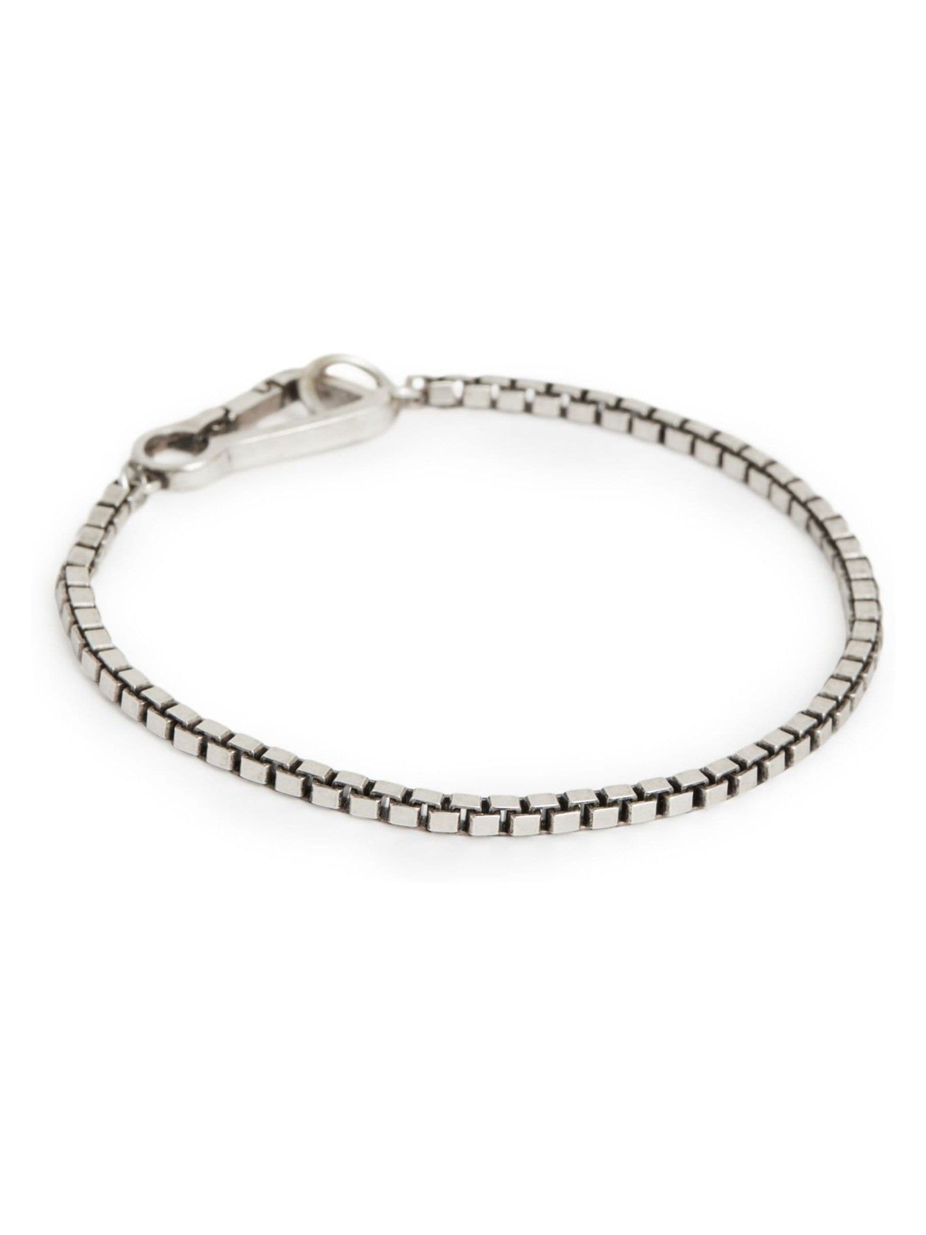AllSaints silver tone box chain bracelet - British product