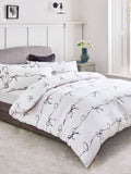 Black/white bow heart reversible duvet cover set - British product