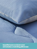 Silentnight 10.5 tog seersucker coverless duvet and pillowcase set (British brand)