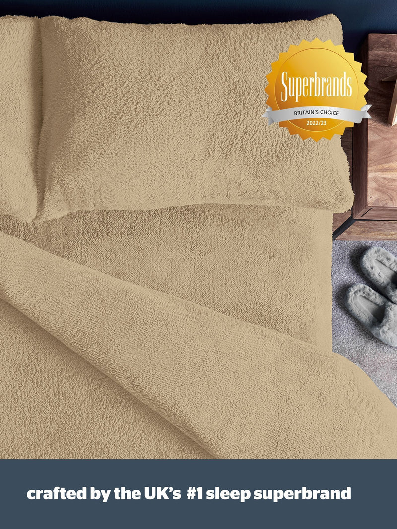 Silentnight Natural Teddy Fleece Duvet Set