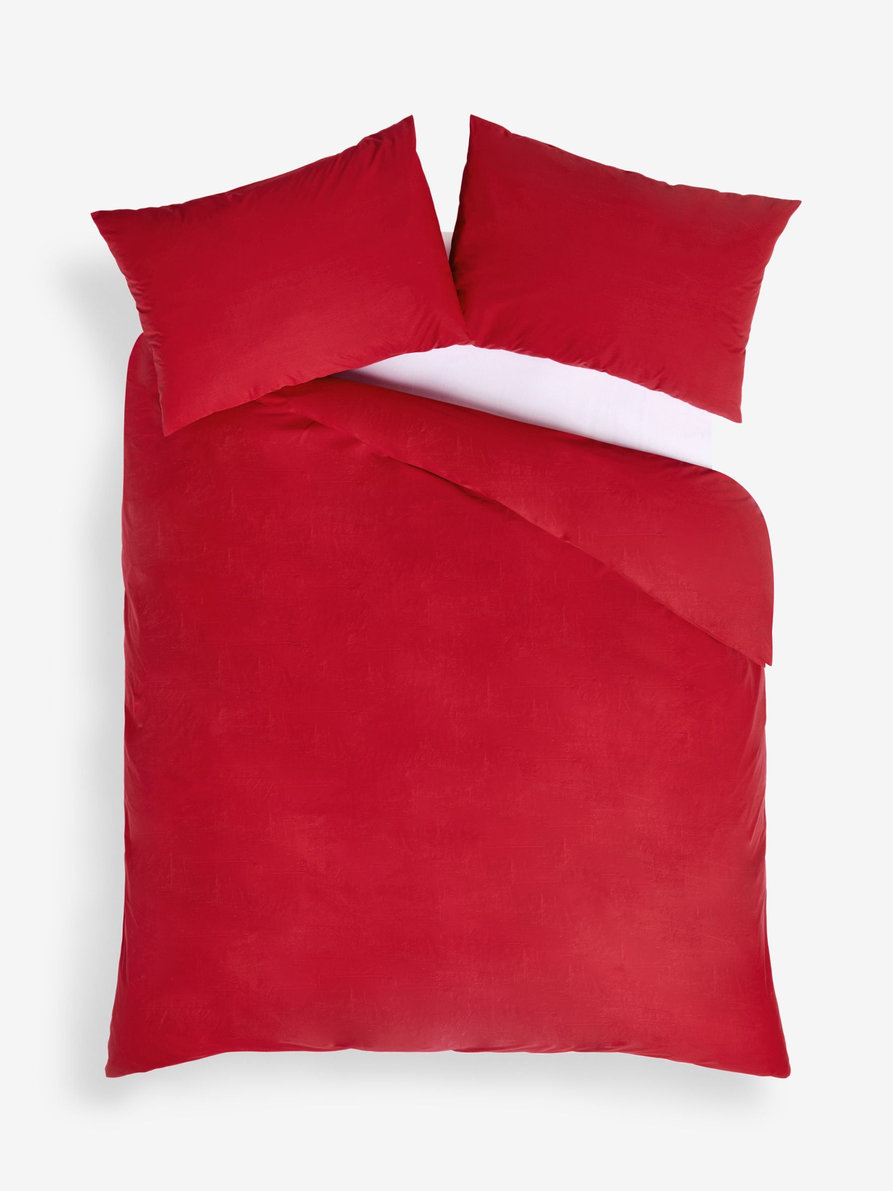 Red cotton duvet cover set, imported from the UK