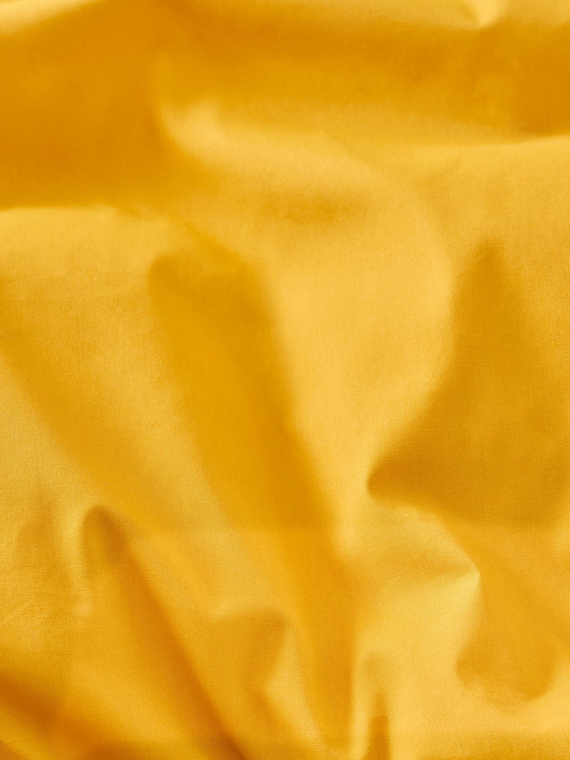 Cotton rich duvet cover set in bright yellow - British product
