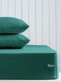 Dark Teal Cotton Rich Deep Fitted Bed Sheet - British product