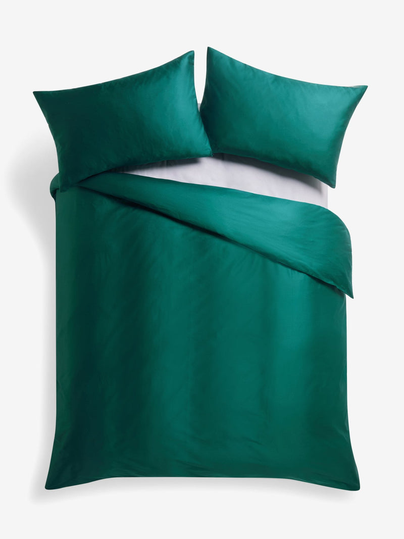 Teal Blue 400 Thread Count Egyptian Cotton Sateen Luxury Duvet Cover and Pillowcase Set