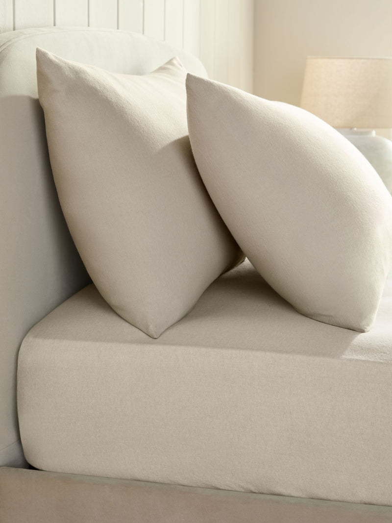 Silver Grey brushed cotton supersoft extra deep fitted sheet for double bed (British brand)
