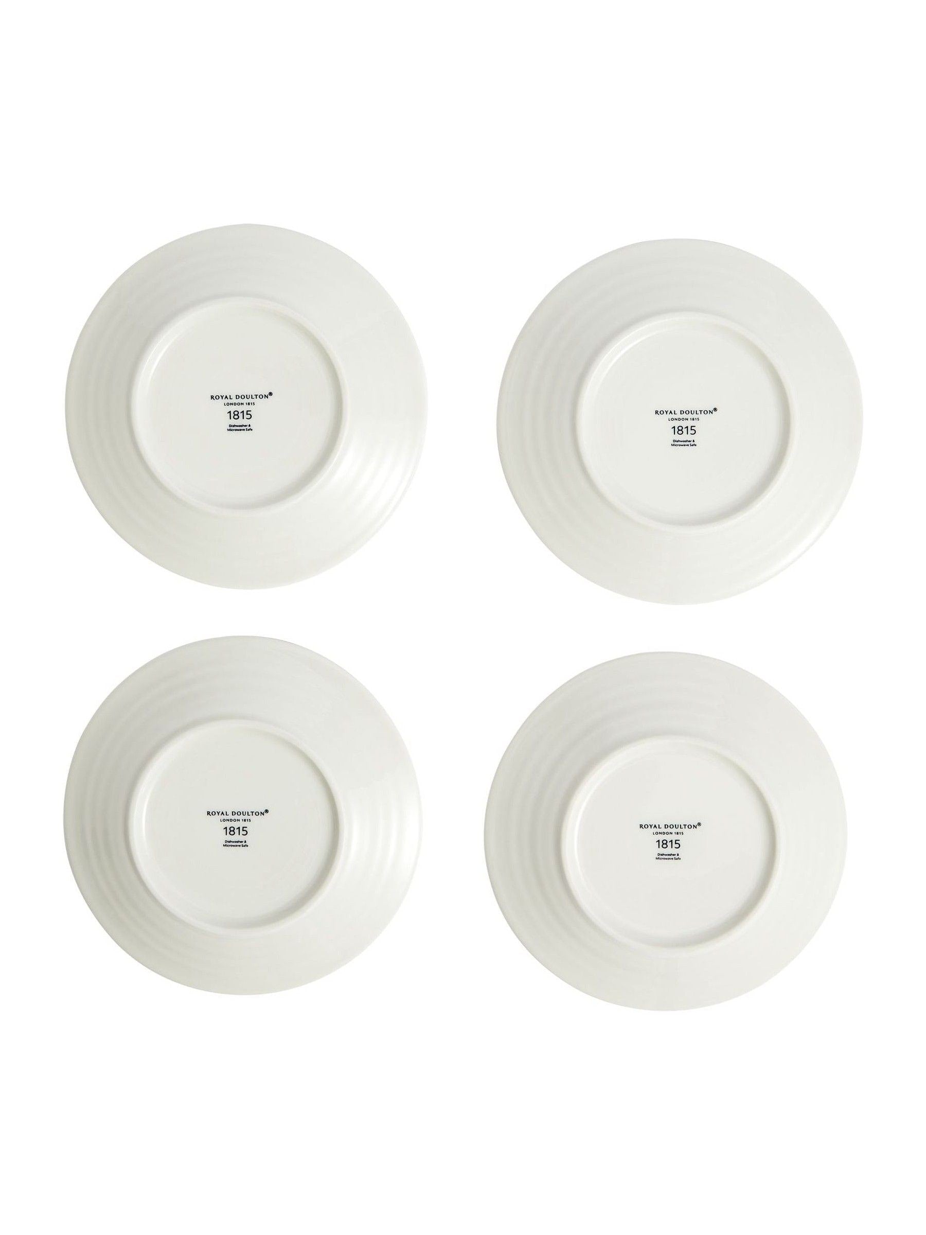 Royal Doulton bright side plates set of four, imported from the UK