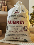 Personalised Christmas Delivery Canvas Gift Sack by My 1st Years
