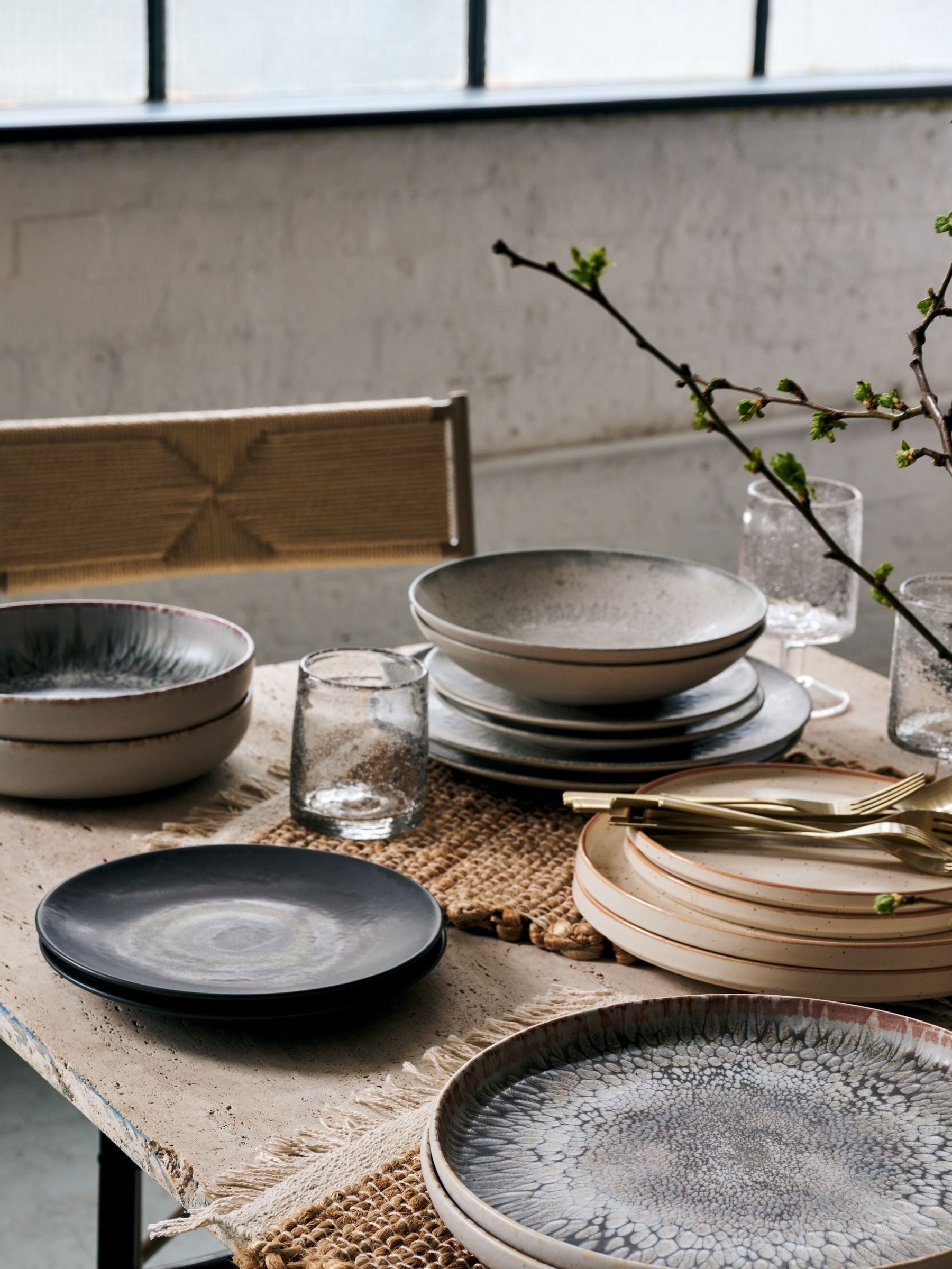 French Connection Set of 4 Grey Westcott Reactive Side Plates