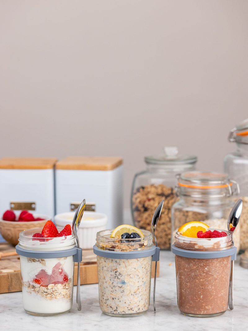 Kilner clear breakfast jars set of 3 0.35 Litre, UK version