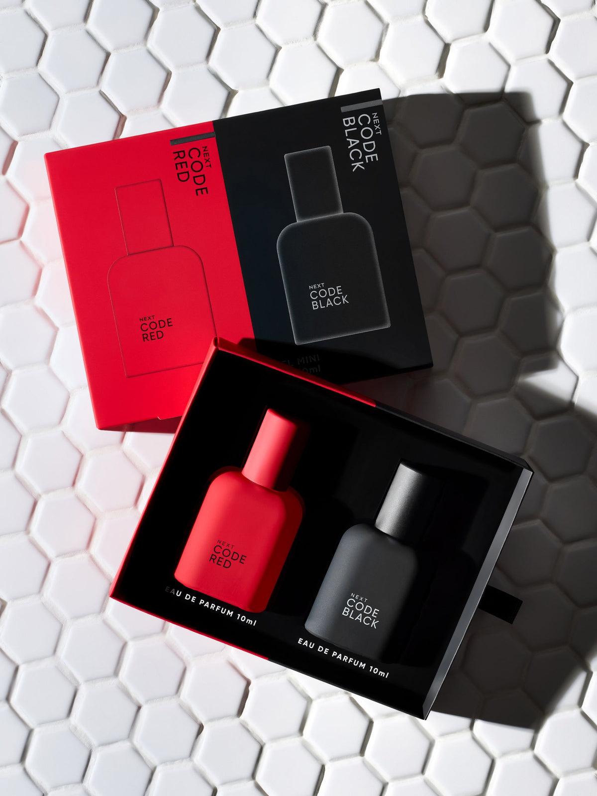 Code Red and Code Black 10ml travel aftershave duo (British brand)