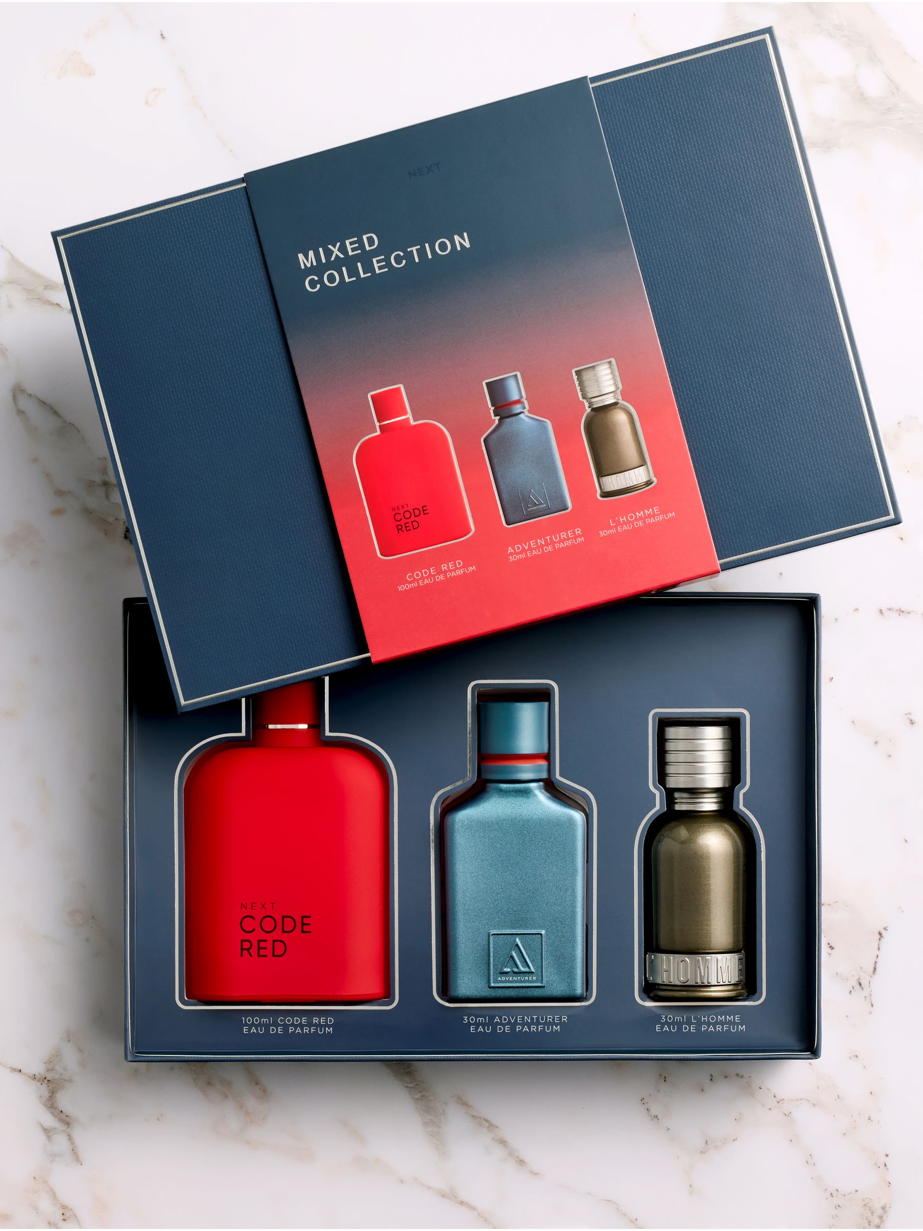 Adventurer Code Red L'Homme men's fragrance gift set 100ml 30ml British product