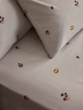 Natural Pumpkin fitted sheet and pillowcase set for Single bed, imported from the UK