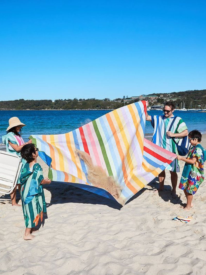 Dock & Bay Candy Stripes picnic blanket - British product
