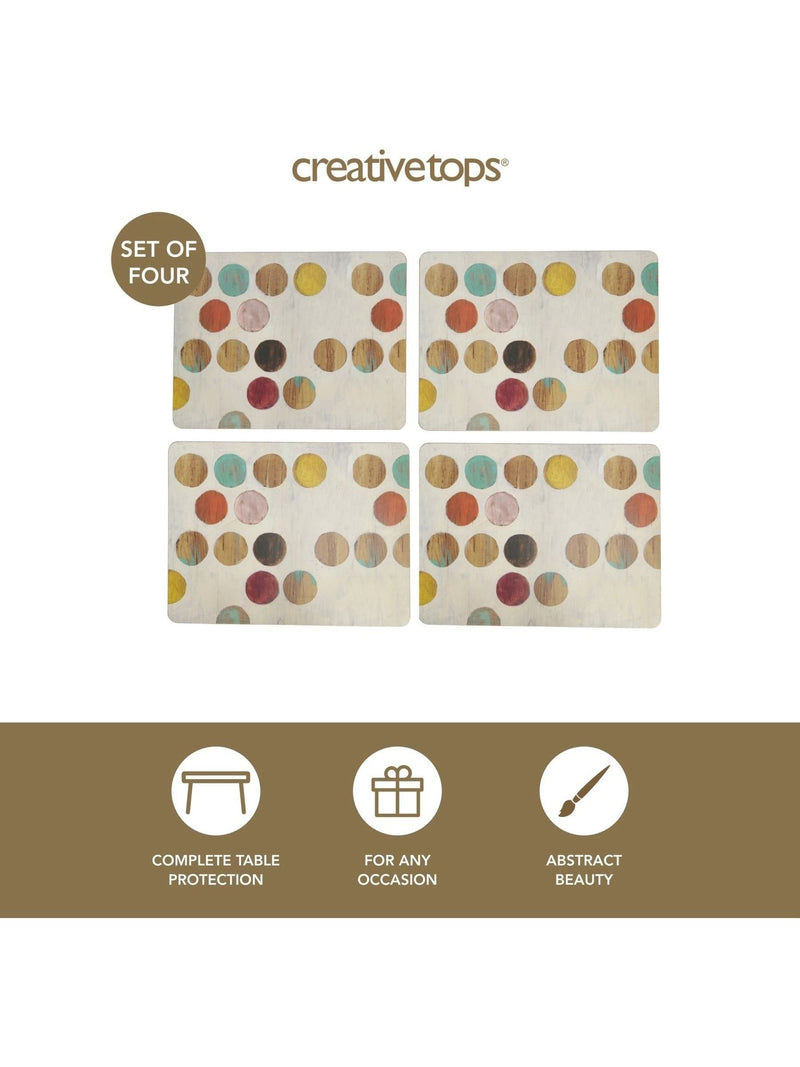 Creative Tops cream large retro art placemats 40x29cm - British product