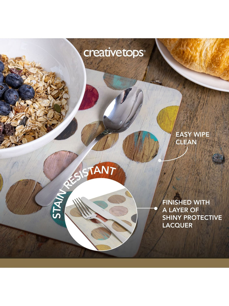 Creative Tops cream large retro art placemats 40x29cm - British product