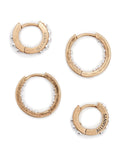 AllSaints Gold Pearl Huggie Set