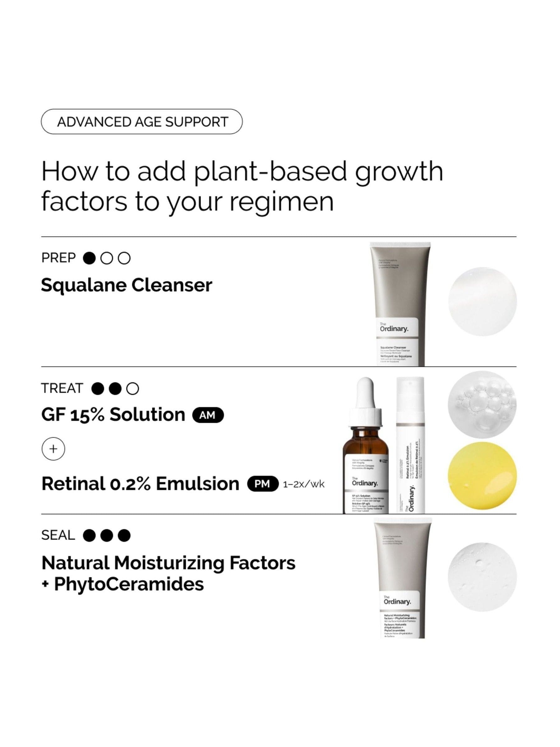The Ordinary GF15% anti-aging face serum (British brand)