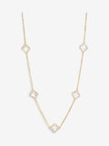 Jon Richard White Plated Mother of Pearl Clover Necklace imported from UK