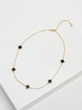 Jon Richard black plated clover necklace, UK version