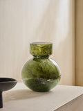 French Connection Green Abstract Glass Vase