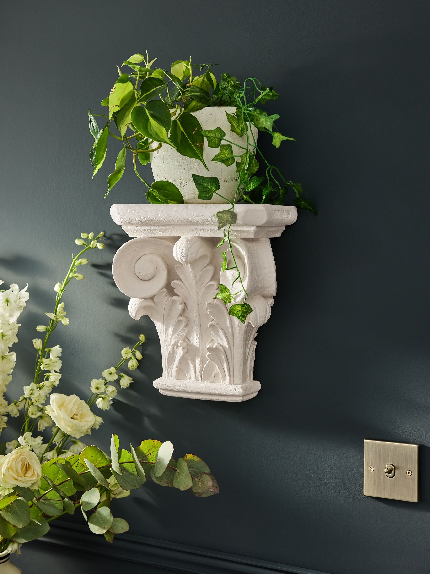 Laurence Llewelyn-Bowen Ivory Column Scroll Shelf, UK version