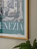 Laurence Llewelyn-Bowen Teal Blue Venezia Poster Style Wall Art