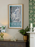 Laurence Llewelyn-Bowen Teal Blue Venezia Poster Style Wall Art