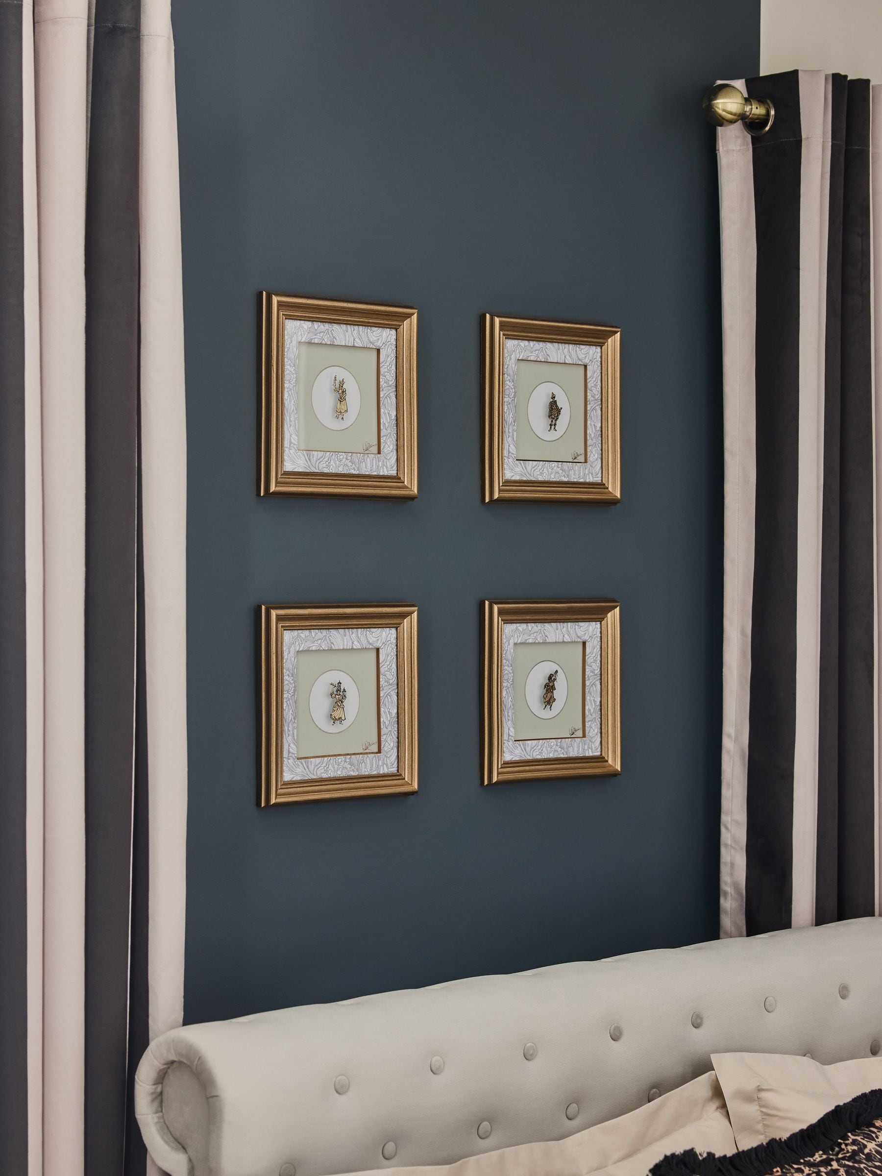 Laurence Llewelyn-Bowen Gold Harlequinade Wall Art 25cm, UK version