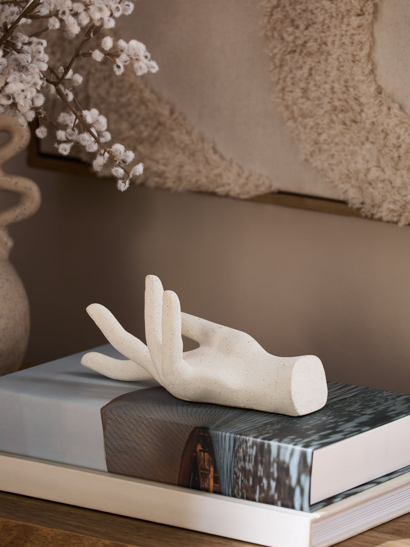 Natural Ceramic Hand Trinket Dish Ring Holder