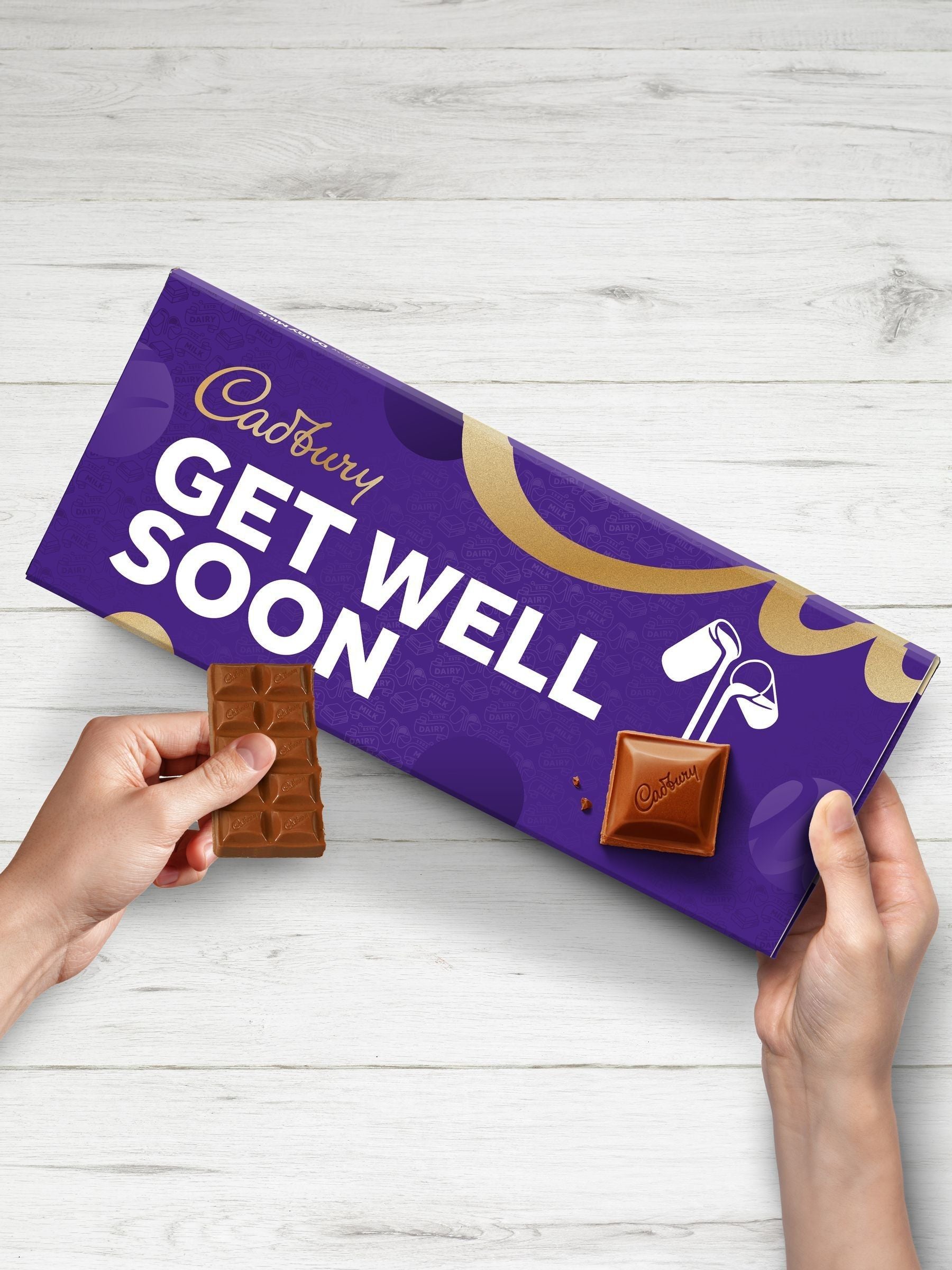 Cadbury Dairy Milk Get Well Soon chocolate bar 850g - British product