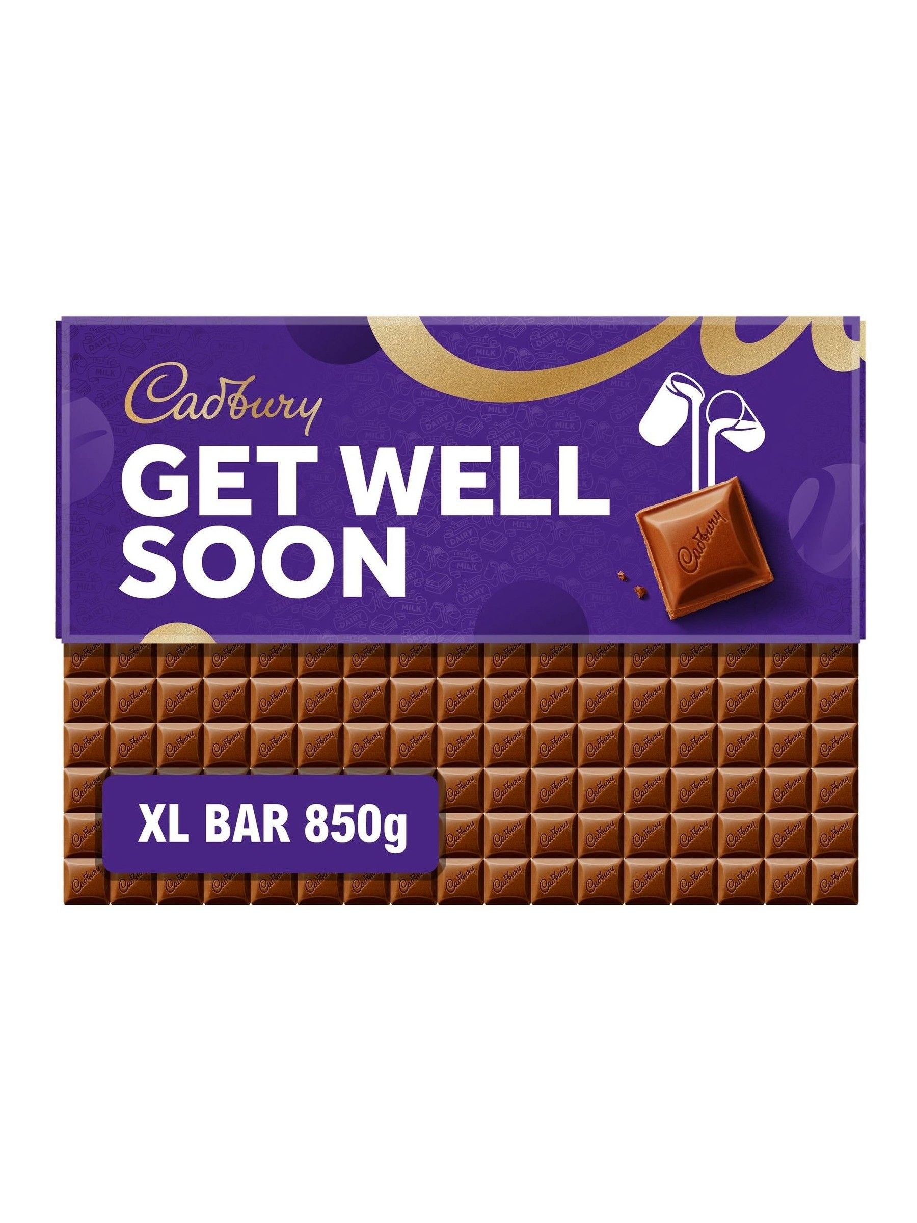 Cadbury Dairy Milk Get Well Soon chocolate bar 850g - British product