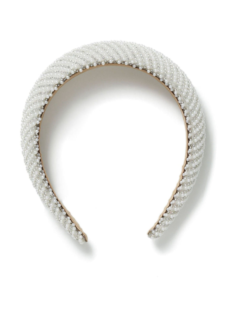 Aela White Pearl and Crystal Aliceband