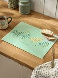 Sage Green Pat and Peggy Chicken worktop saver 40x30cm (British brand)