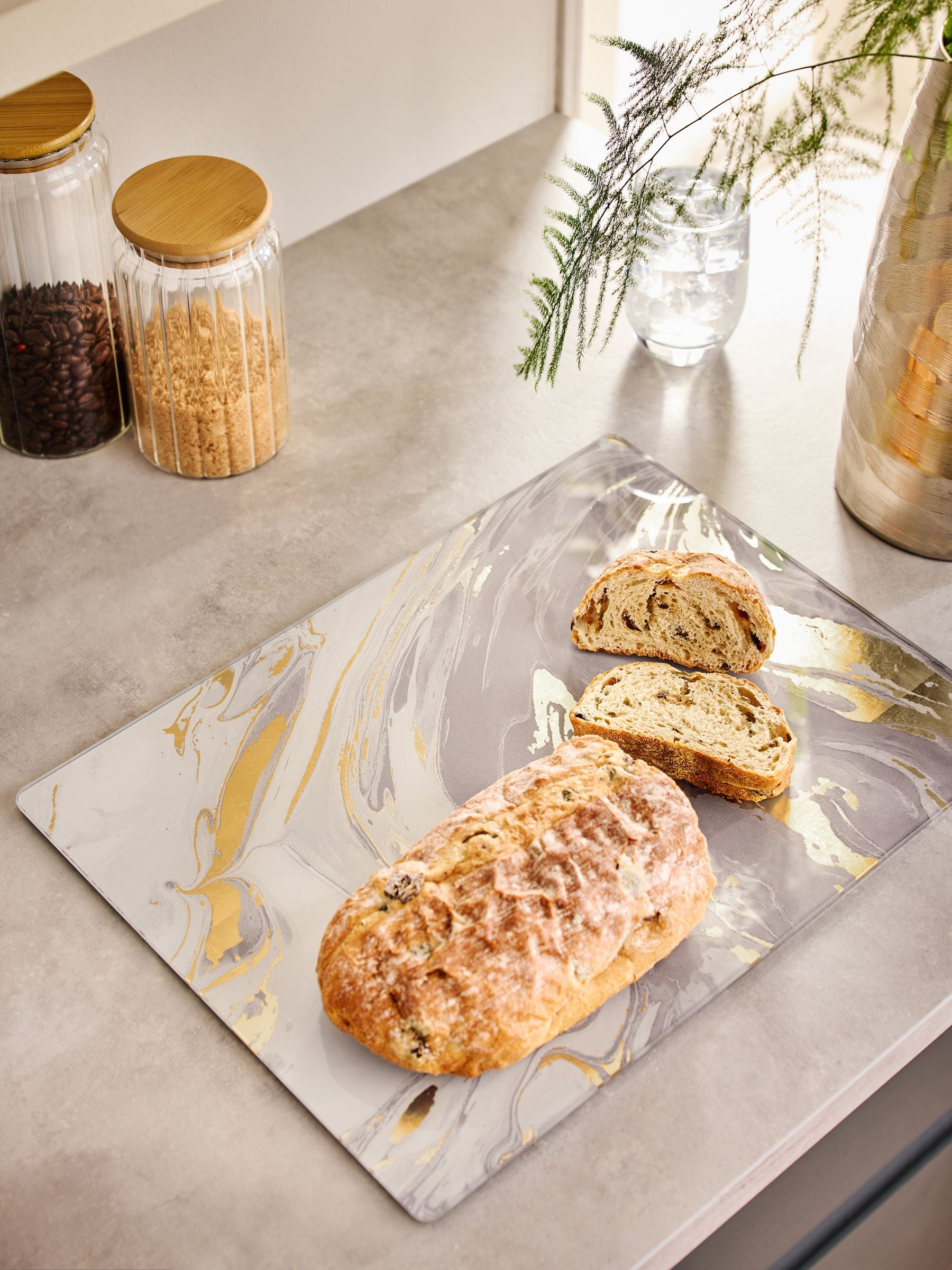 Natural Gold Galaxy Glass Worktop Saver