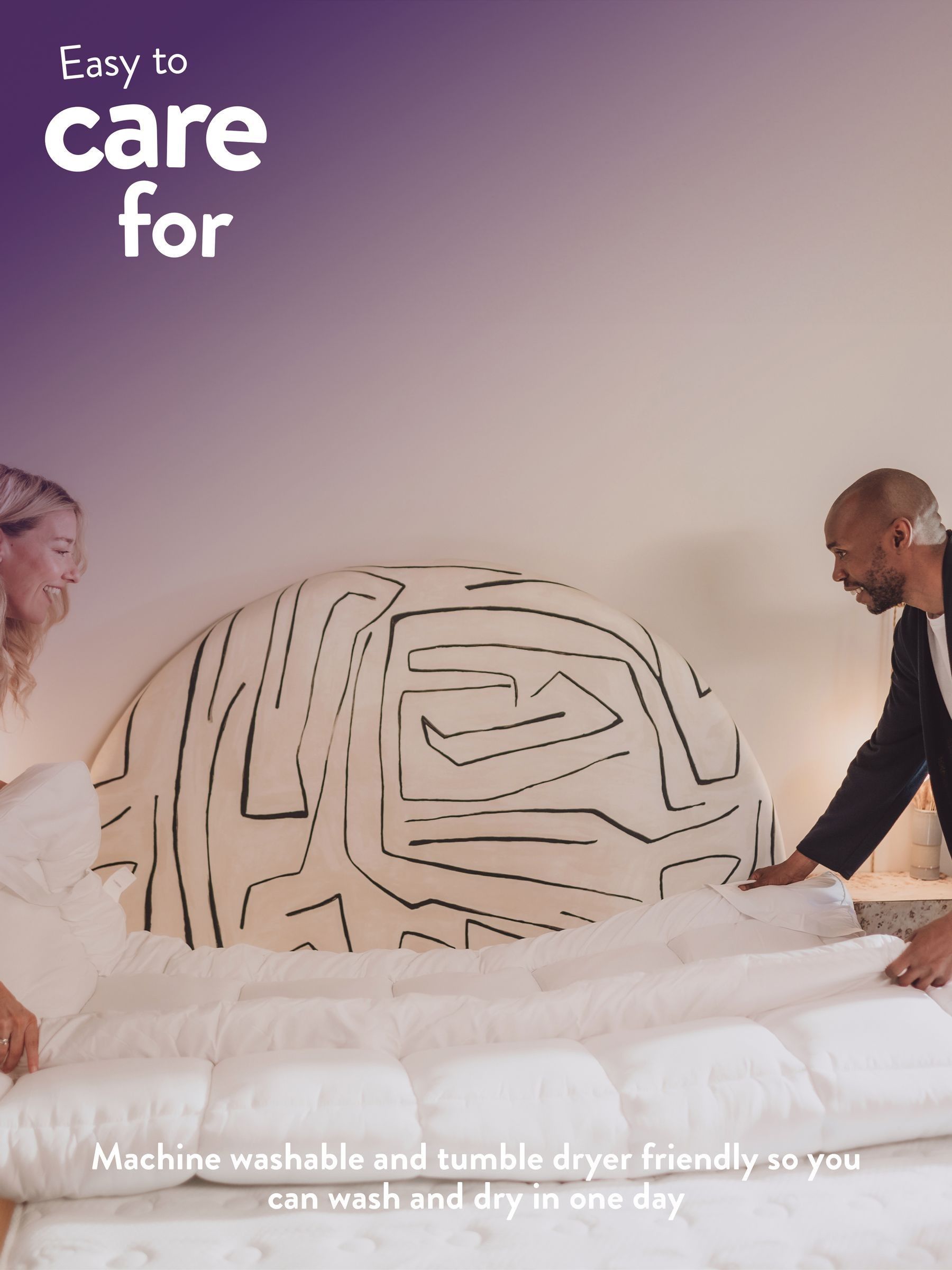 Slumberdown White Sleep Soundly Climate Control Extra Deep 10cm Mattress Topper