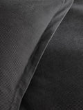 Grey charcoal corduroy duvet cover and pillowcase set, UK version