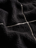 Black Fleece Trim Duvet Cover and Pillowcase Set