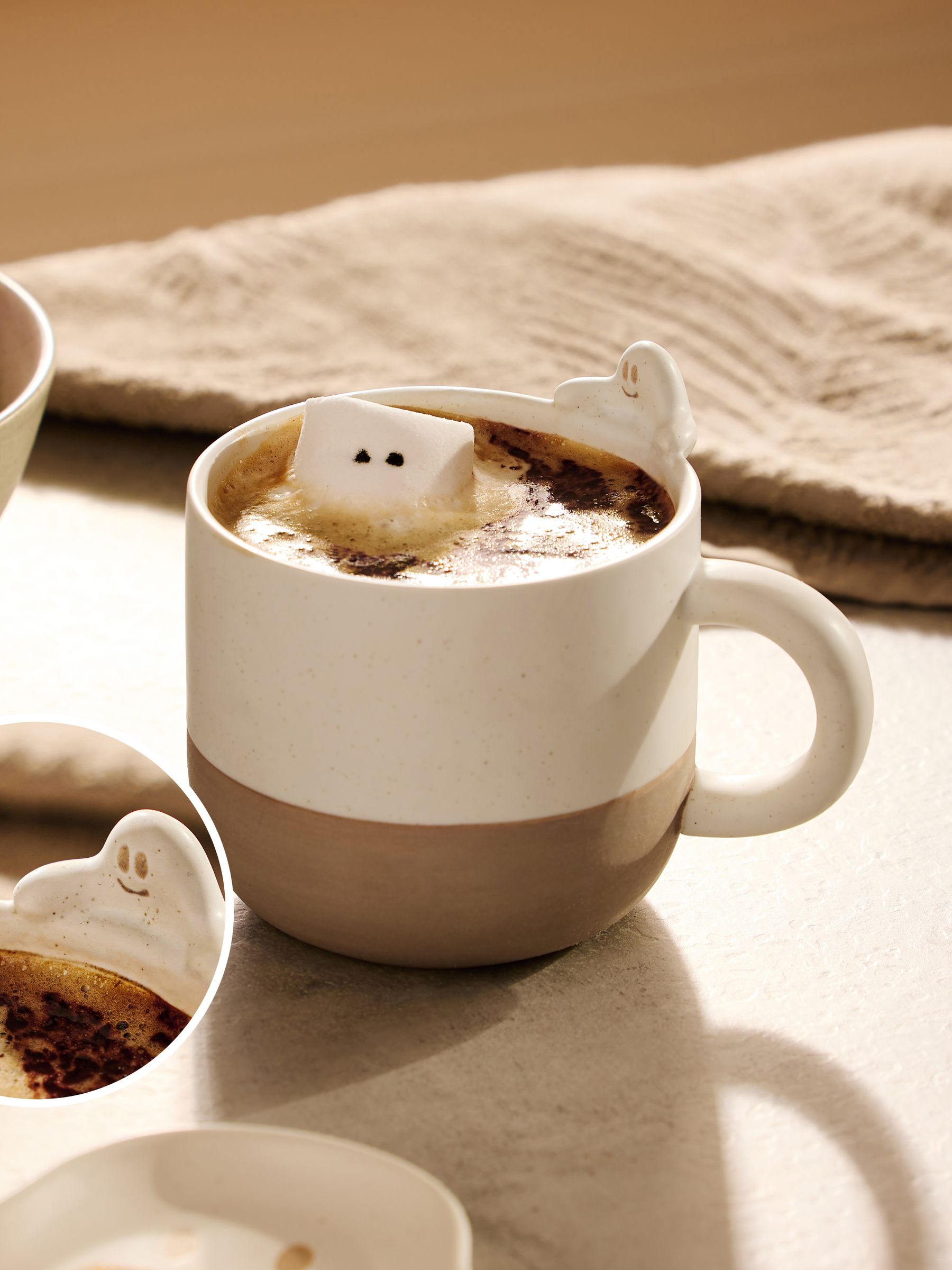 Gus the Ghost speckle stoneware mug 10.5cm, imported from the UK