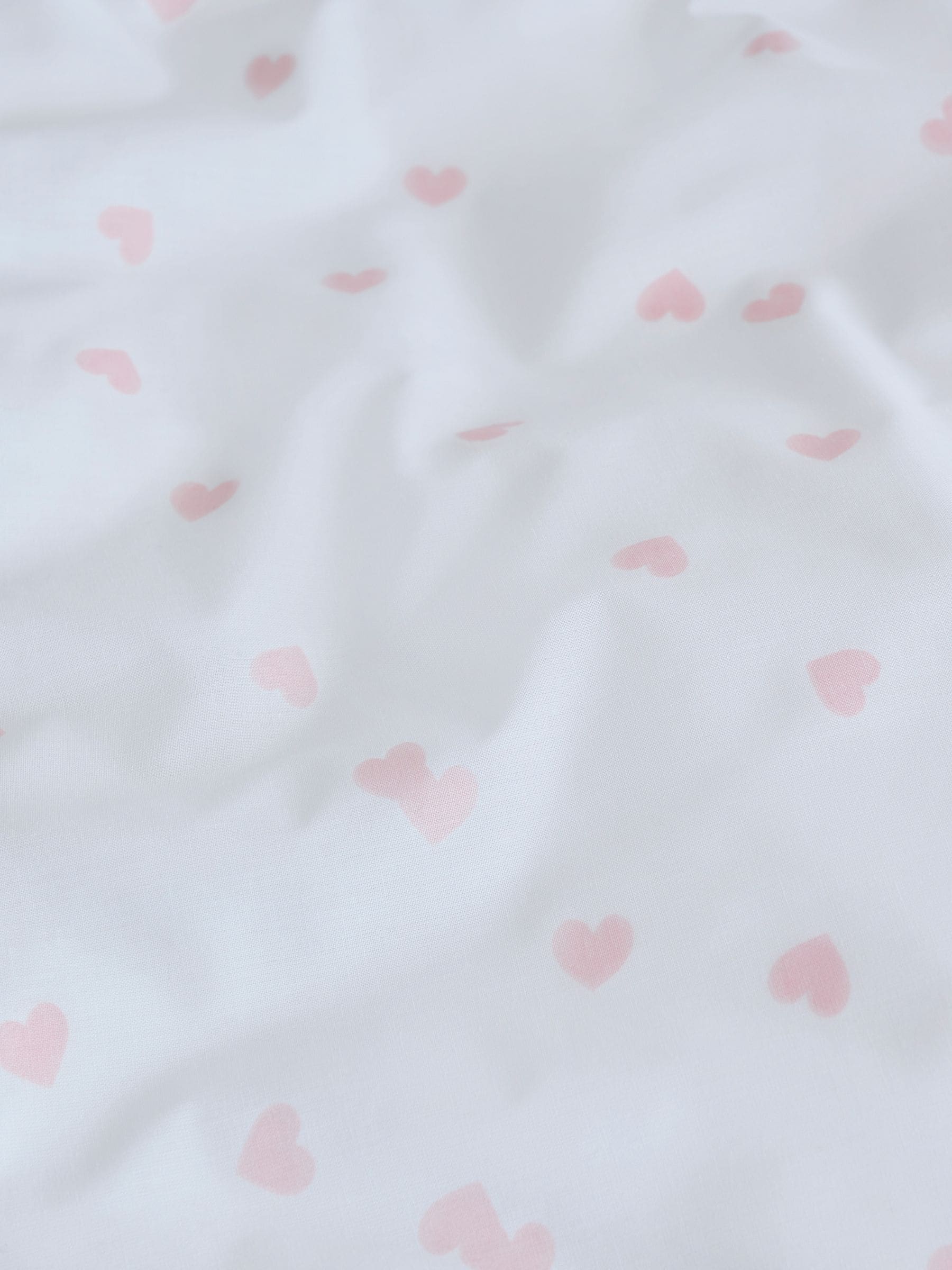 White/Pink Heart Reversible Duvet Cover and Pillowcase Set