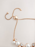 Gold tone sparkle pearl effect pully bracelet, UK version