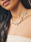 Gold tone sparkle pearl effect pully necklace and bracelet set, UK version