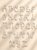 Posh Totty Designs Gold Tone Rope Initial Necklace, imported from the UK