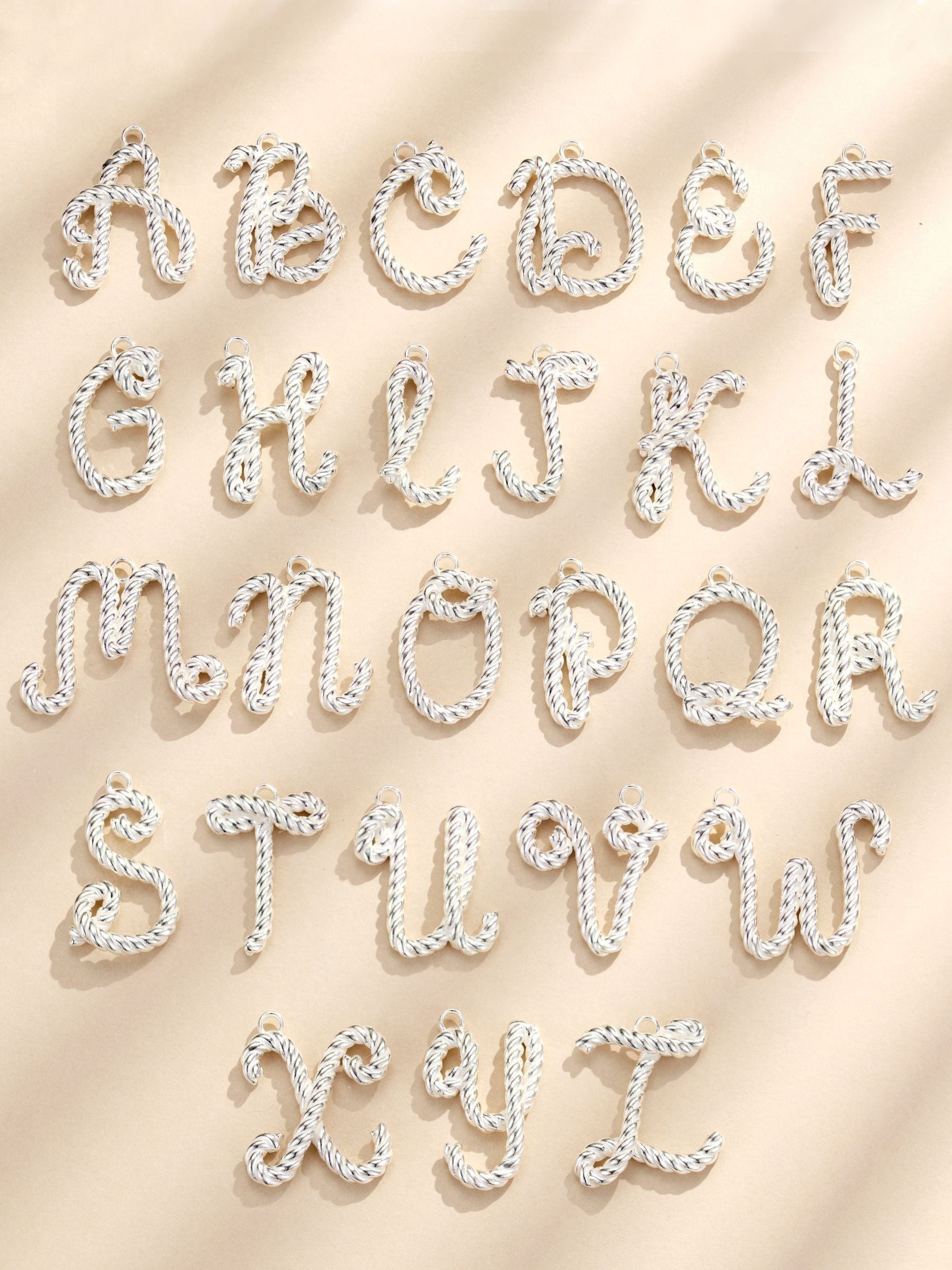 Posh Totty Designs sterling silver initial necklace, imported from the UK