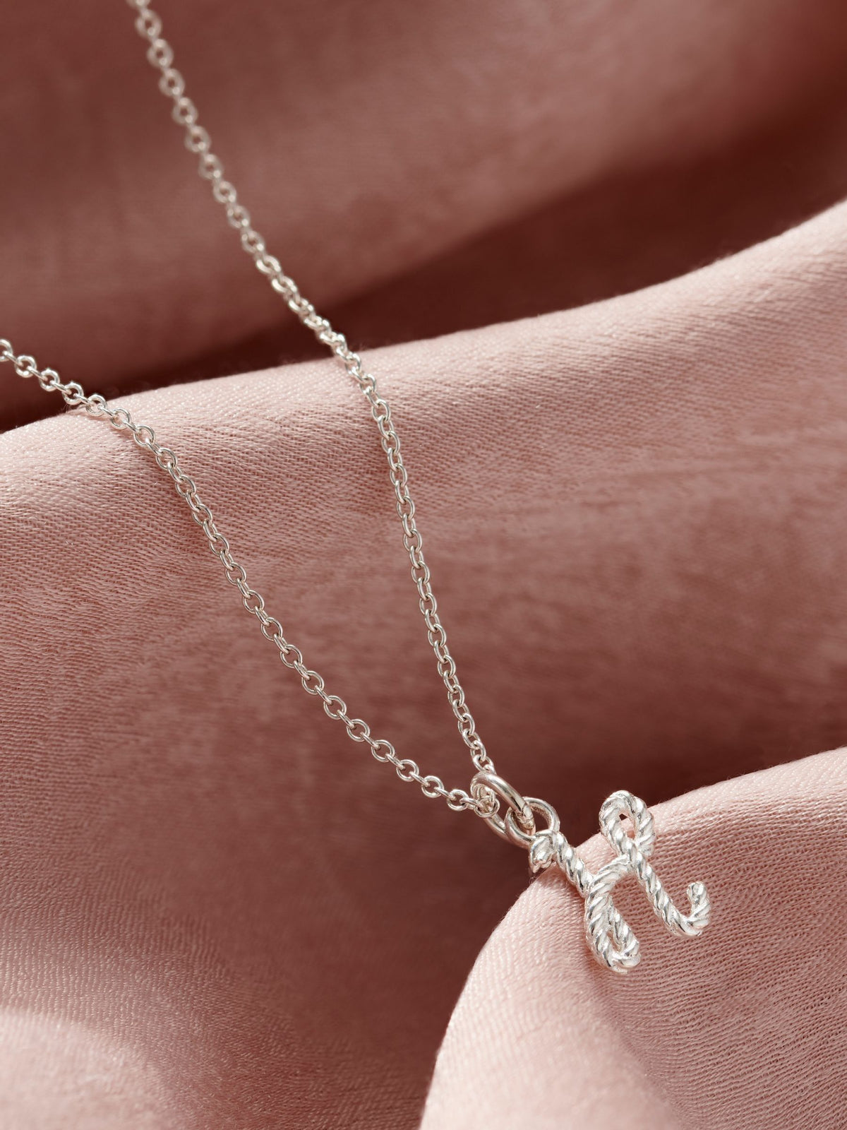 Posh Totty Designs sterling silver initial necklace, imported from the UK
